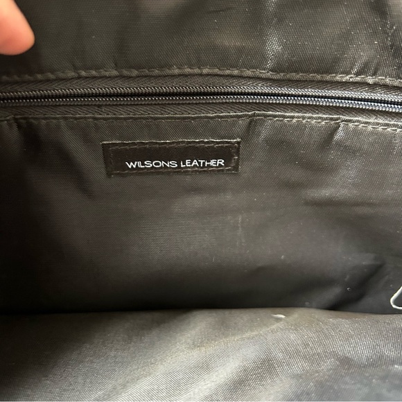 Wilsons Leather Black Computer Work Briefcase Bag - Picture 3 of 11